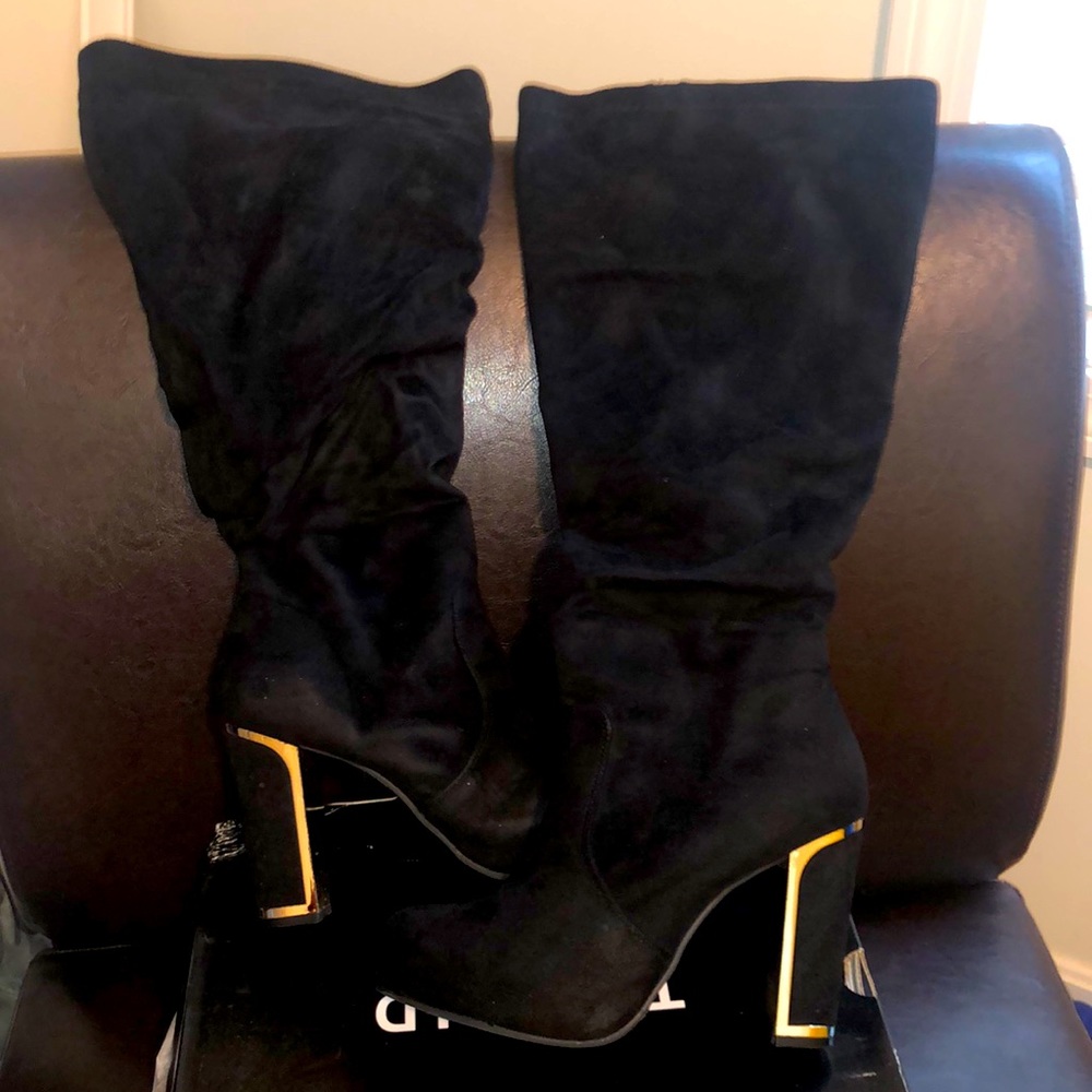 Torrid Metallic Heel Slouch Boots Wide Width 9W